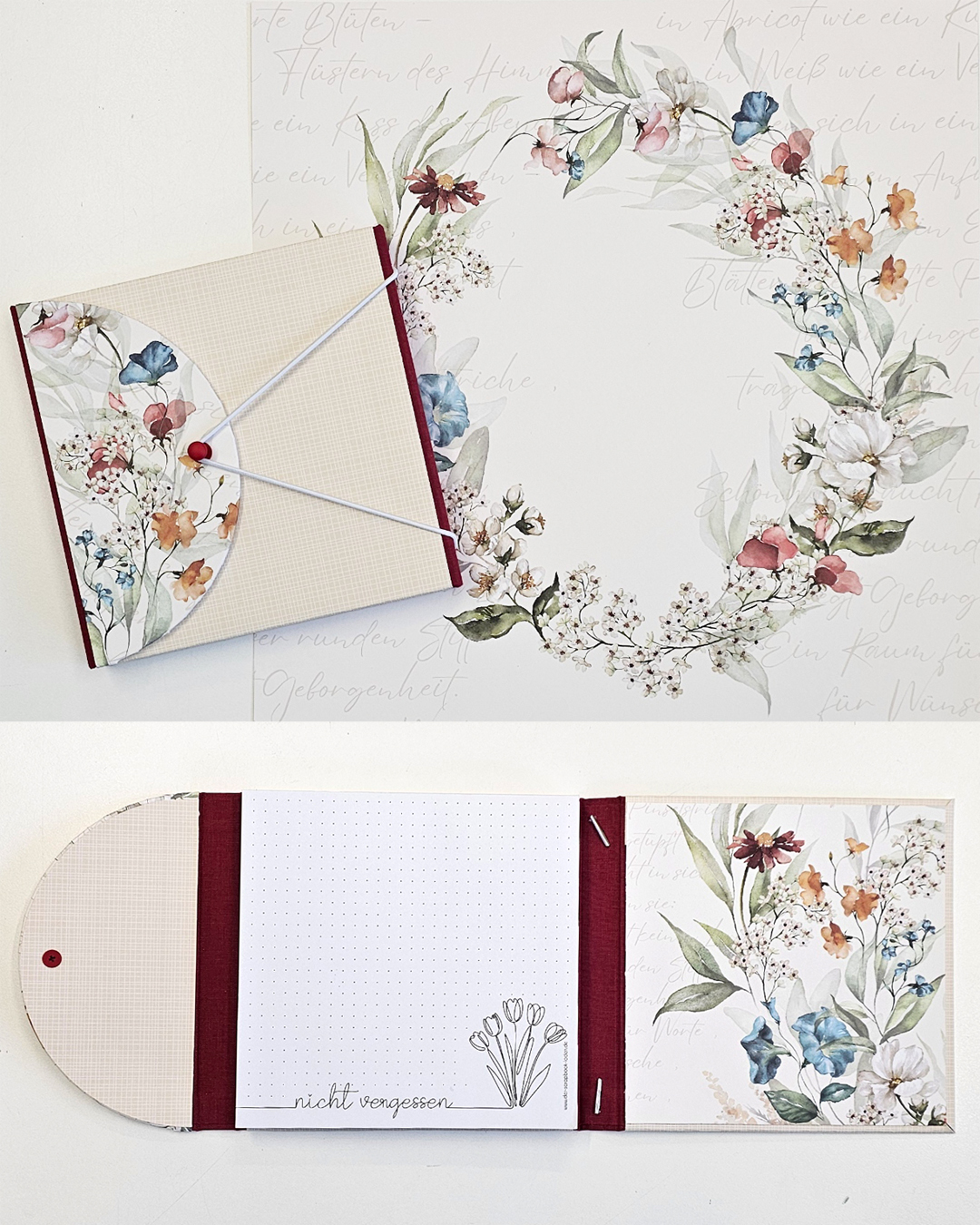 Kreativ Set 78 - Frühling Notizblock mit halbrund